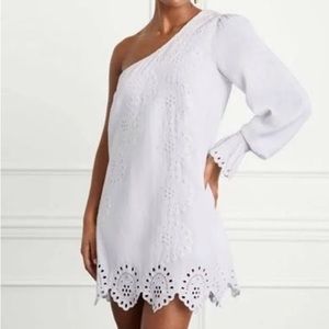 Hill House One-Shoulder Eyelet Dress (M) - Perfect Summer White! Perfectly loved